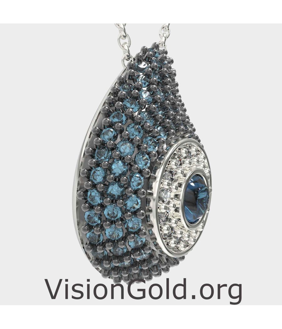 Blue Eye Charm Necklace 0241MPLPL