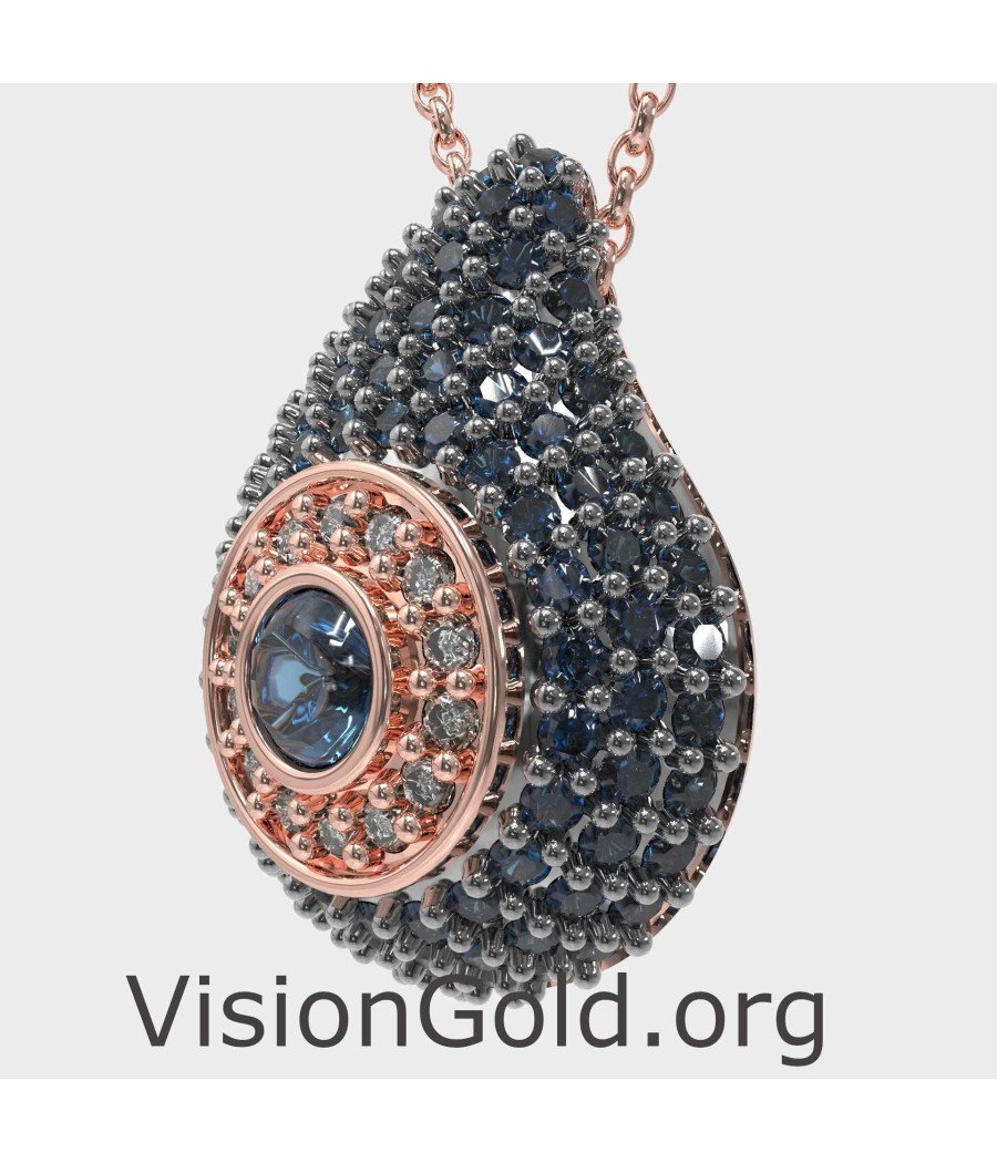 Dainty Blue Evil Eye Necklace 0241MPLPR