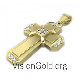 Σταυρός μοντέρνος γυναικείος με ζιργκόν