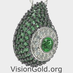 Collar Colgante Mal de Ojo Verde 0241PRPL