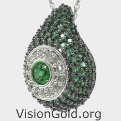 Collar Colgante Mal de Ojo Verde 0241PRPL