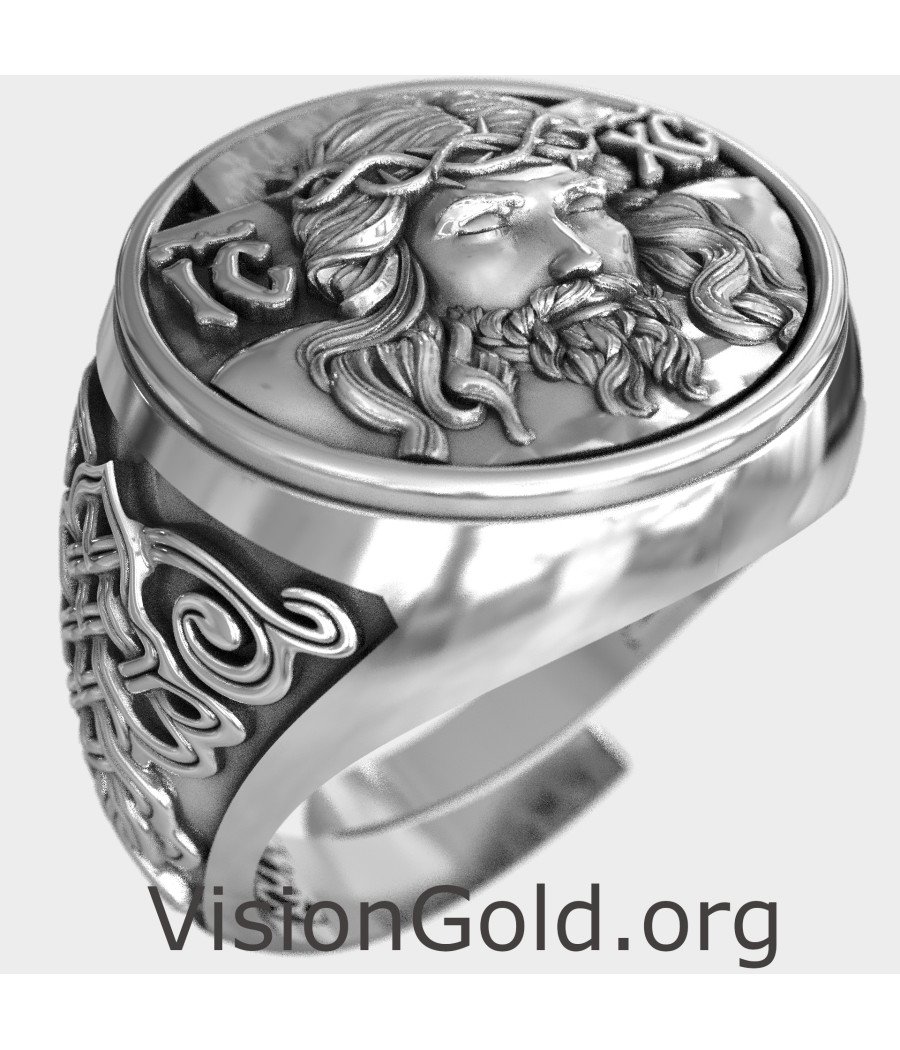 Signet Jesus Christ Ring for Men 0917