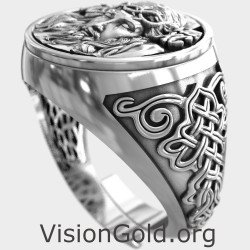 Signet Jesus Christ Ring for Men 0917