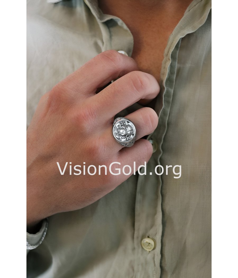 Signet Jesus Christ Ring for Men 0917