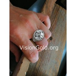 Signet Jesucristo Religioso Cristiano Anillo 0918