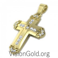 Золотой женский крестик