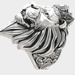 Mens Signet Lion king Crown Biker Ring 0931