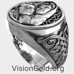 Bague chevalière Vierge Marie et Jésus pour homme 0936