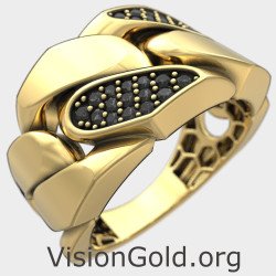 Miami Cuban link mens Ring 0937K