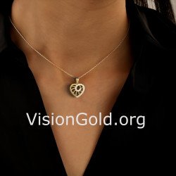 Collar Colgante Corazón Romántico 14k 0561K