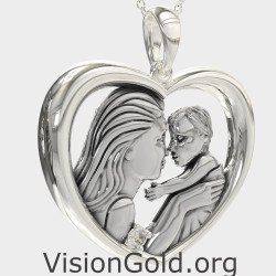 Mother Kids Pendant Heart 0882L