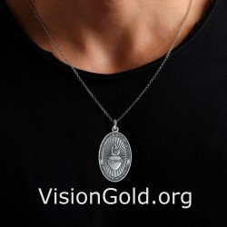 Collier à pendentifs Sacré-Cœur de Jésus 0493