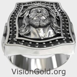 Jesus Christian Cross Signet Ring 0949