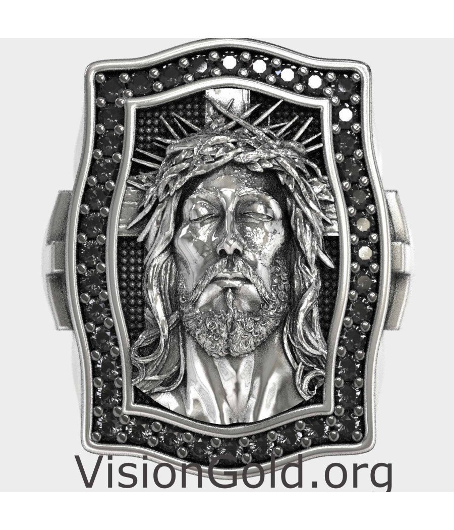 Jesus Christliches Kreuz Signet Ring 0949