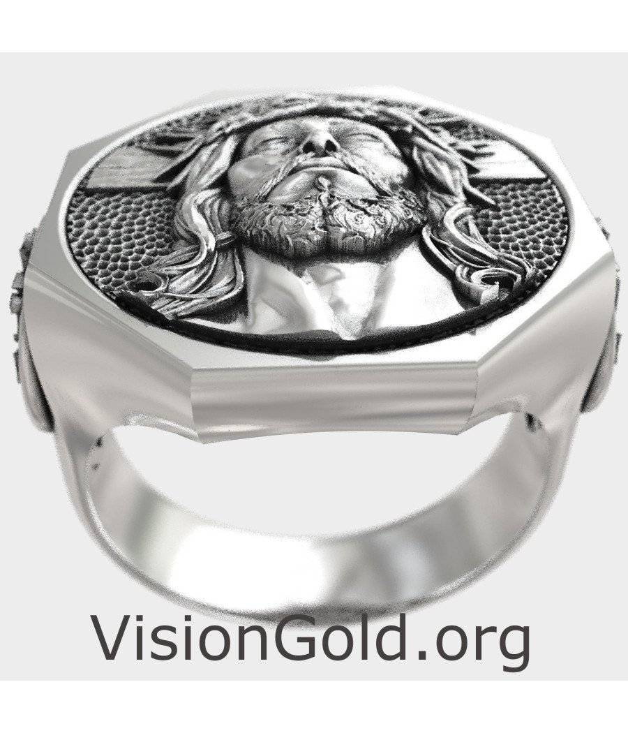 Anillo Vintage Signet Jesus ICXC NIKA 0833