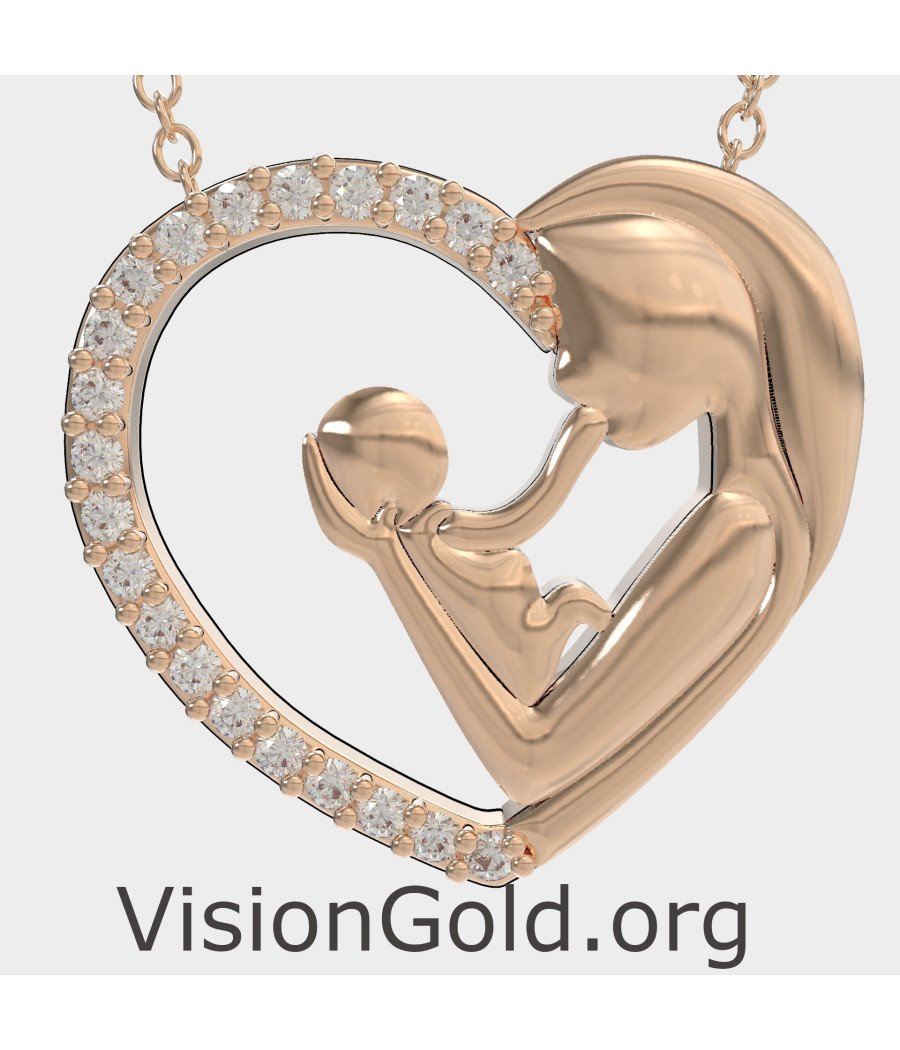 Charm Mother and Child Pendant Mom's Jewelry 0889R