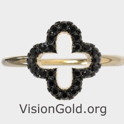 Gold Cross Ring For Women 0081KMP