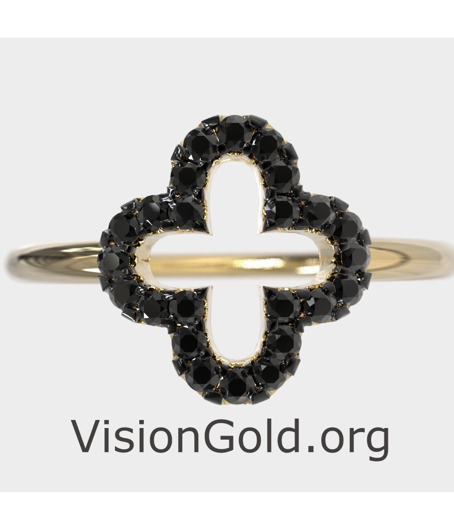 Gold Kreuz Ring für Frauen 0081KMP