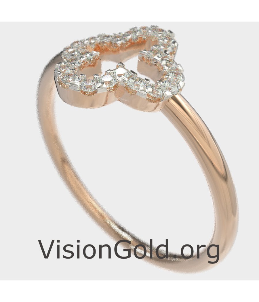 Elegantes Kreuz Rose Gold Religiöser Ring 0081R