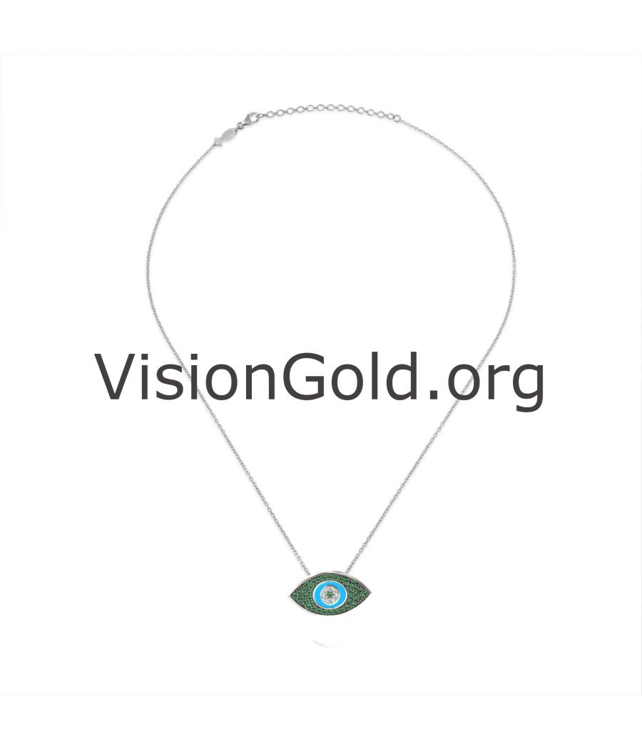 Luxury Layering Greek Evil Eye Pendant 0214LPPTS