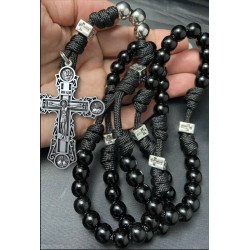 Catholic Black Cross Rosary 0019RPE