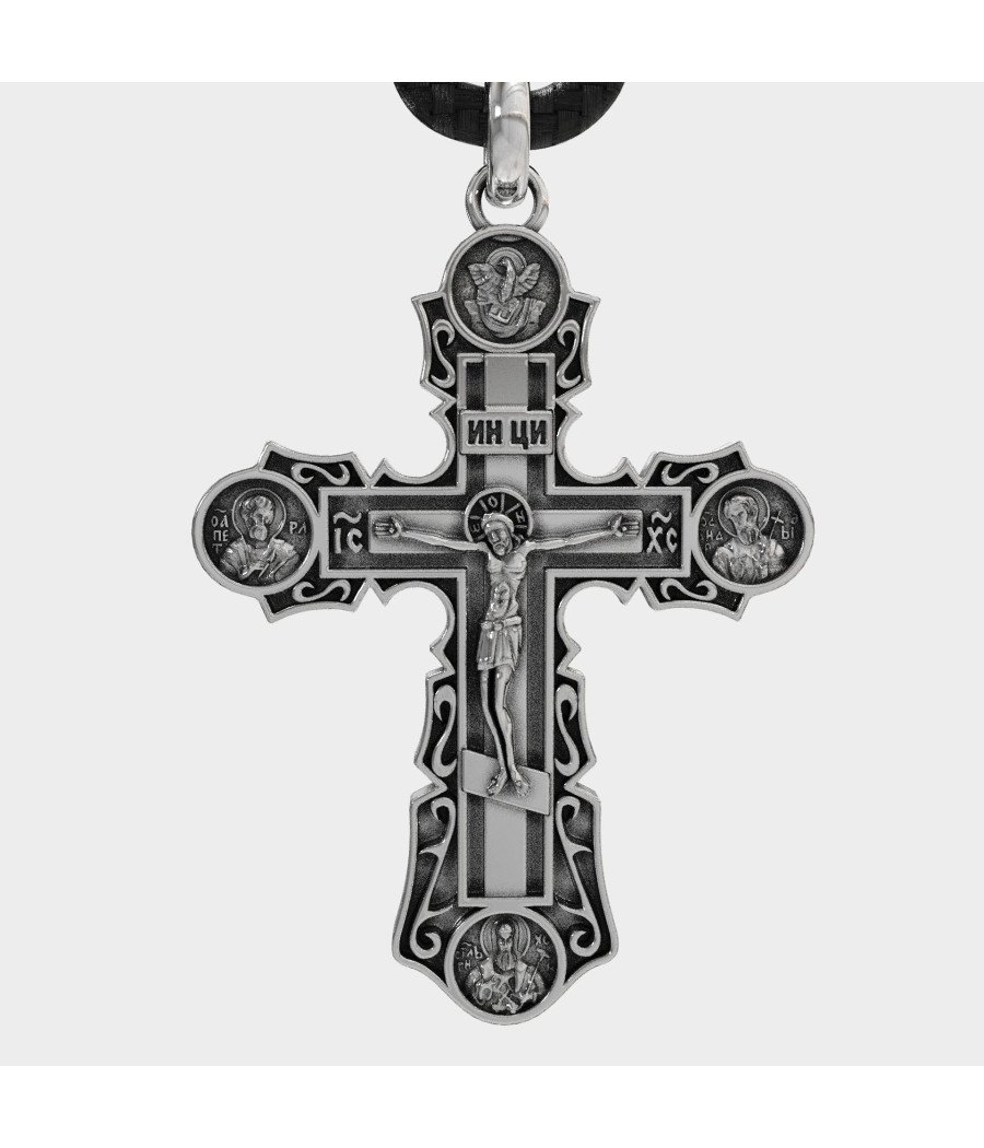 Catholic Black Cross Rosary 0019RPE