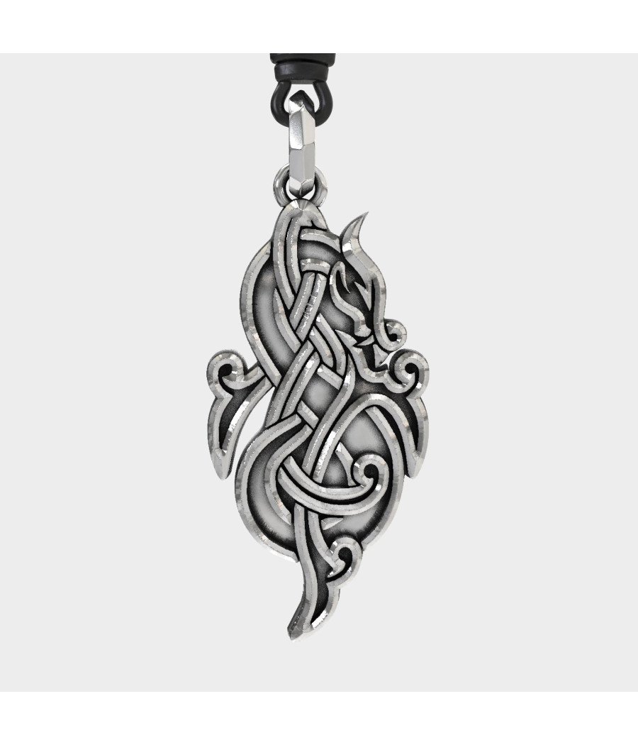 Celtic Dragon Pendant Necklace 0497