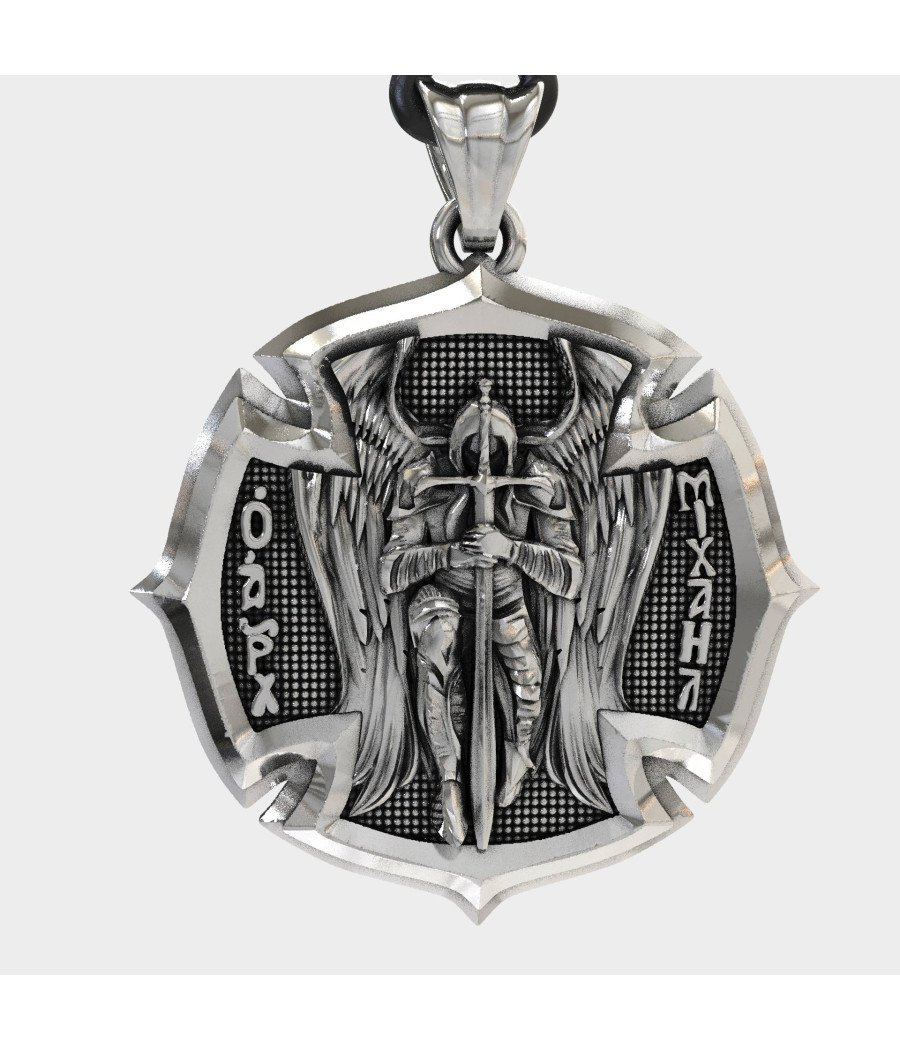 Collier Croix en argent St. Michael Archangel 0492