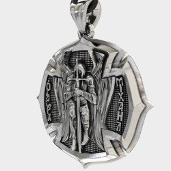 Silver Cross St. Michael Archangel Necklace 0492