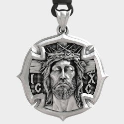 Collier Jésus Crucifix en argent fait main 0491