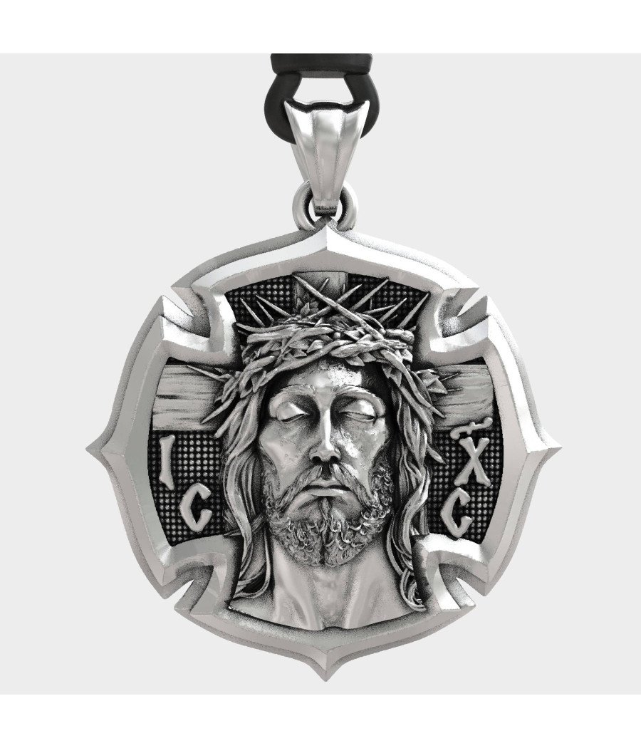 Handgemachte Silber Jesus Kruzifix Halskette 0491