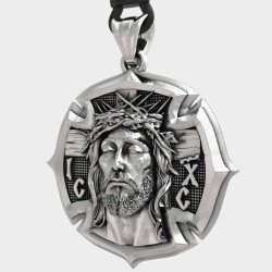 Handgemachte Silber Jesus Kruzifix Halskette 0491