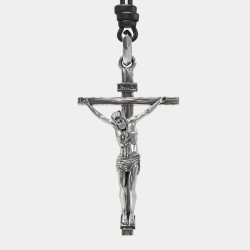 Jesus Silber Kreuz Herren christliche Halskette 0469