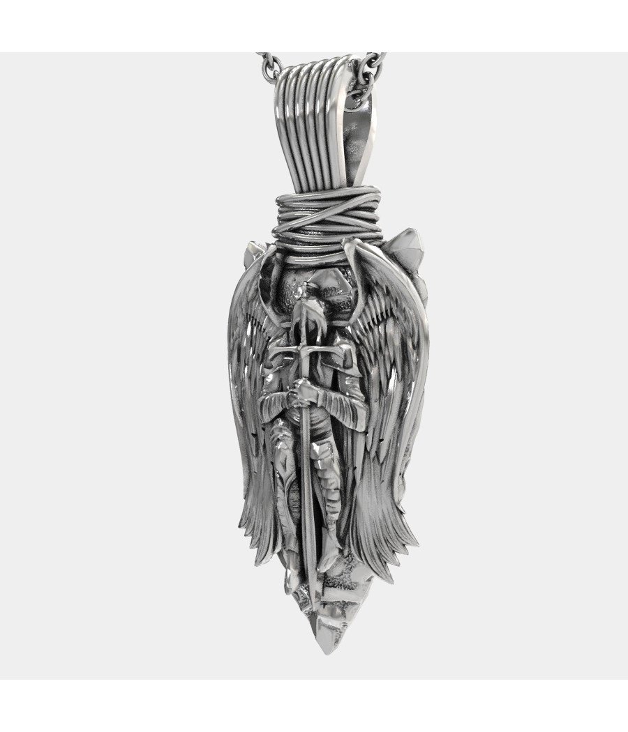 Pendentif en argent vintage St. Michael 0466L