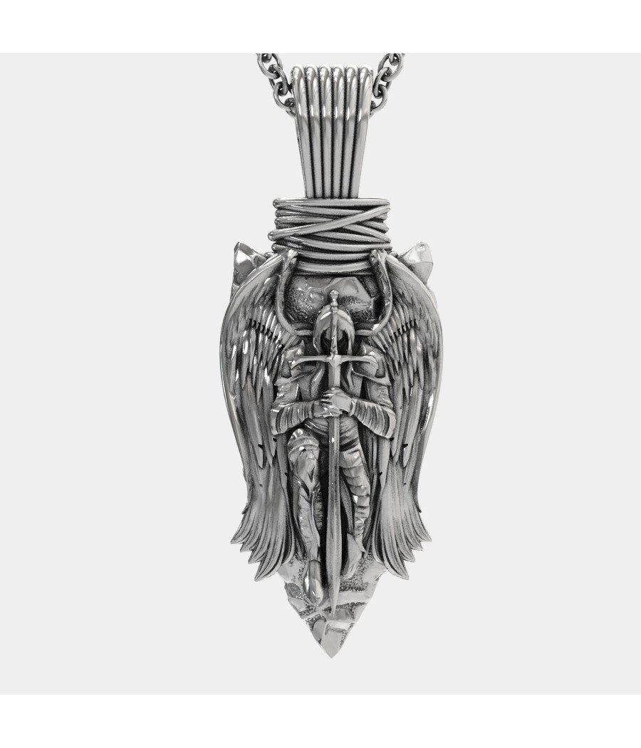 Pendentif en argent vintage St. Michael 0466L