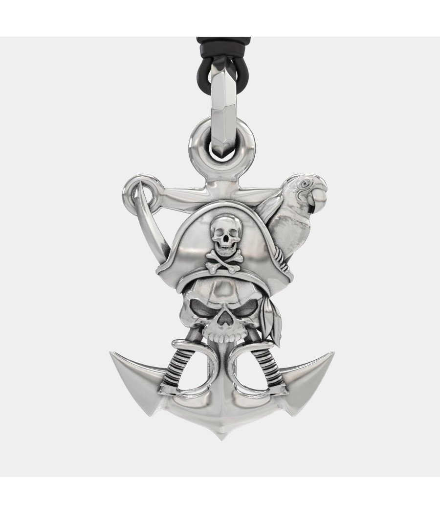 Collier Pirate Anchor pour homme 0457