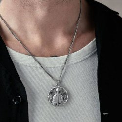 Saint Paisios Silver Pendant 0449