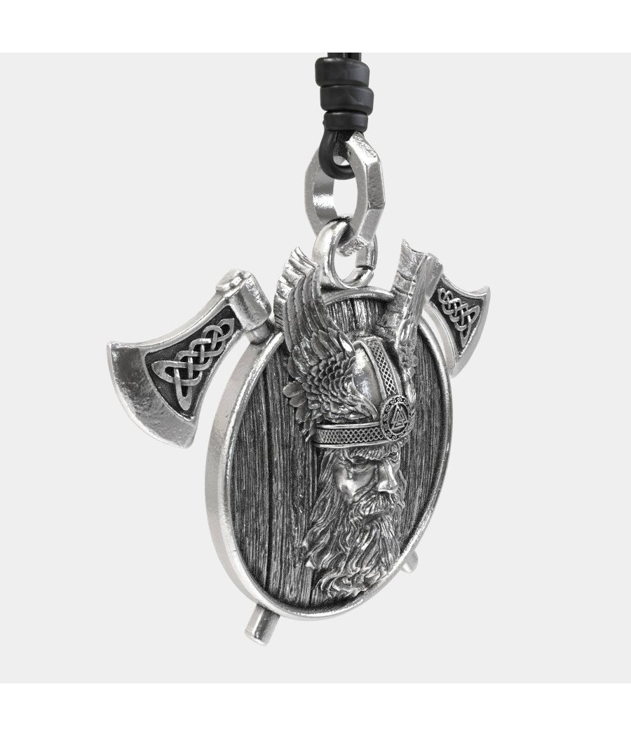 Thor Viking Silver Pendant Norse Thors Hammer Axe Necklace 0445