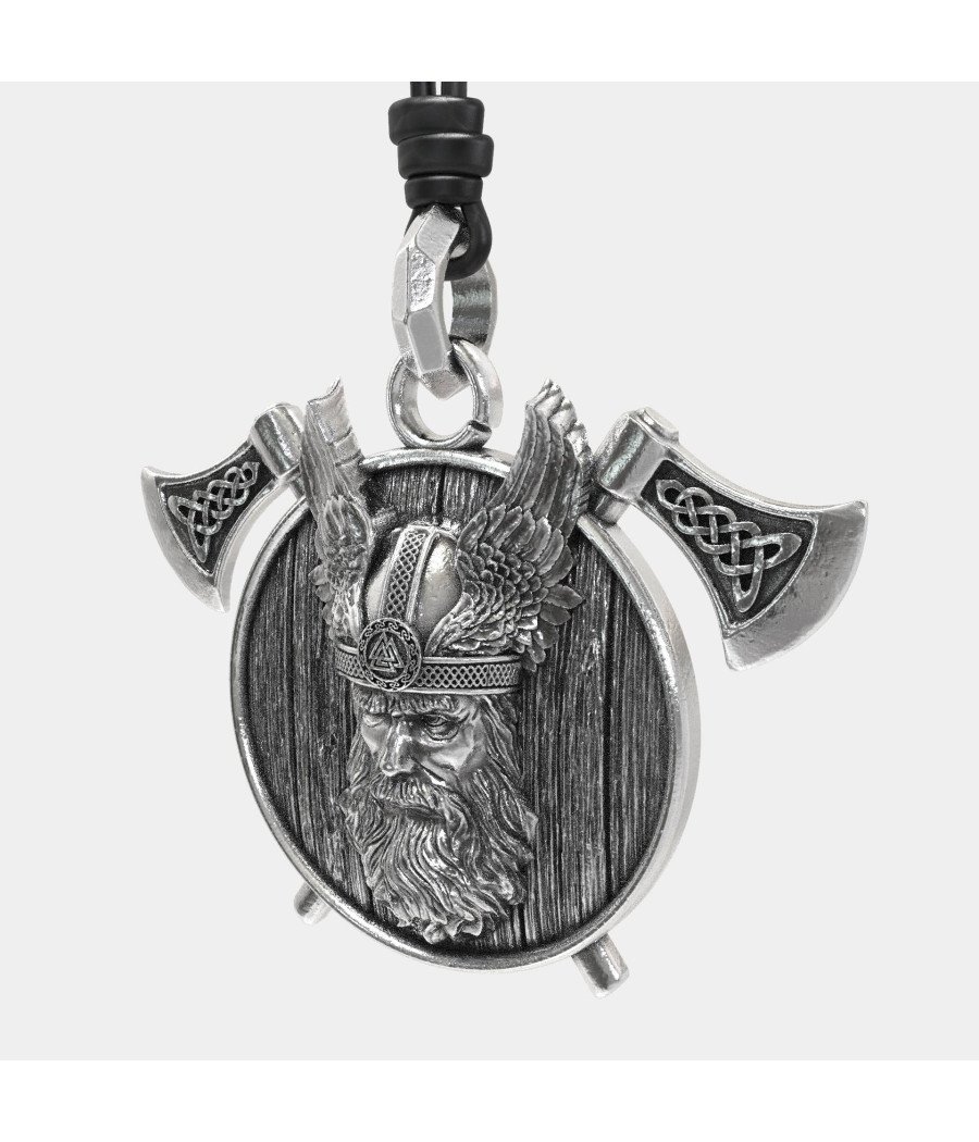 Thor Viking Silver Pendant Norse Thors Hammer Axe Necklace 0445