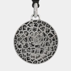 Vintage Mens Rose Flower Pendant 0433