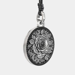 Vintage Herren Rose Blume Anhänger 0433