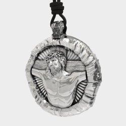 Silver Jesus Pendant Necklace 0422