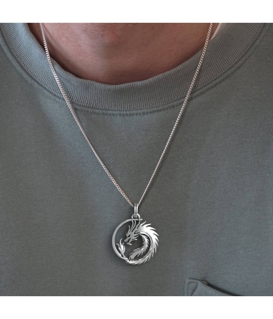 Herren-Anhänger Halskette Uroboros Dragon 0420