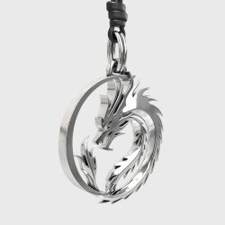 Mens Pendant Necklace Uroboros Dragon 0420