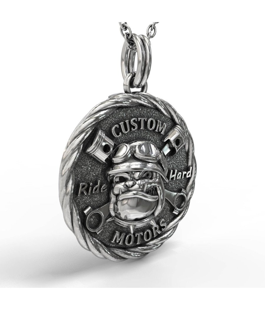 Silver Motor Club Necklace 0395