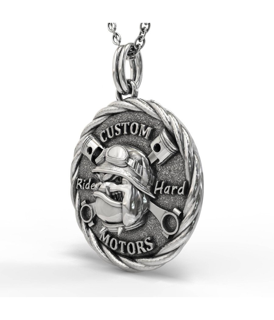 Silver Motor Club Necklace 0395