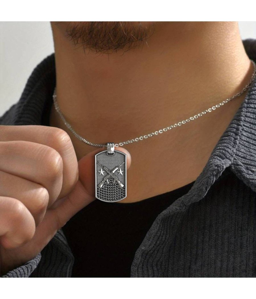 AK47 Kalashnikov Army Tag Collar Colgante 0416