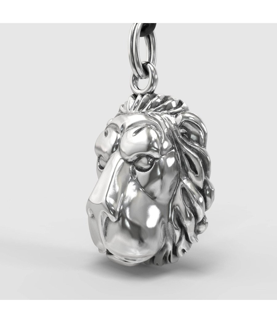 León collar de plata para los hombres 0407