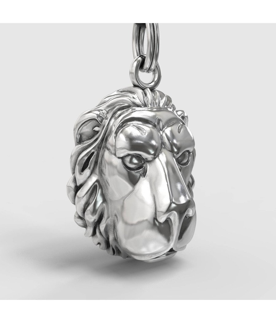 León collar de plata para los hombres 0407