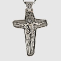 Men's Necklace Jesus Cross Pendant Necklace 0379